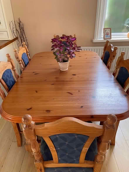 Photo of free Dining room table and six chairs (Cowplain, Waterlooville) #2