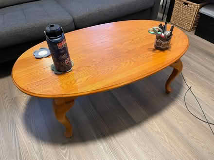Photo of free Round wooden coffee table (Fremont, WA) #1