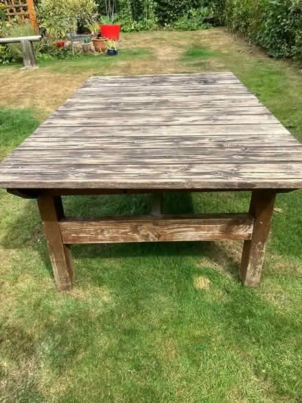 Photo of free Large wooden garden table (Presteigne LD8) #1
