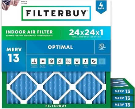 Photo of free Four 24x24x1 MERV 13 filters (Waring Station 20874 or Boyds 20841) #1