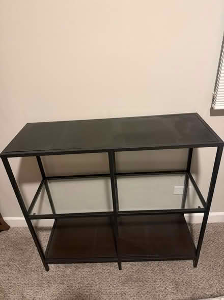 Photo of free Shelf unit metal & glass (Mundelein IL) #2