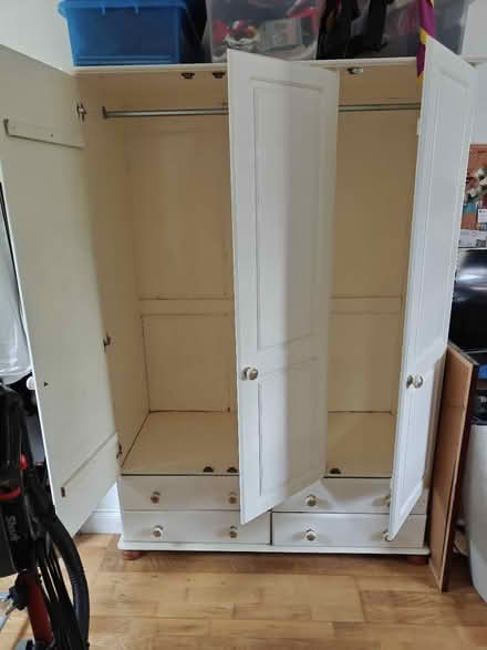 Photo of free Triple White Wardrobe (Woking GU22 9) #2