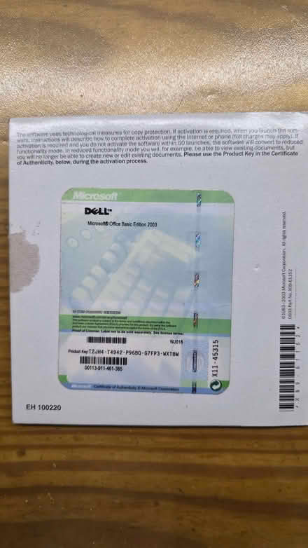 Photo of free Micrososoft Office Basic 2003 Software (Inchbrook GL6) #3