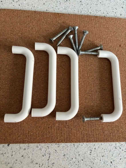 Photo of free Four white plastic handles (Kirkby Lonsdale LA6) #1