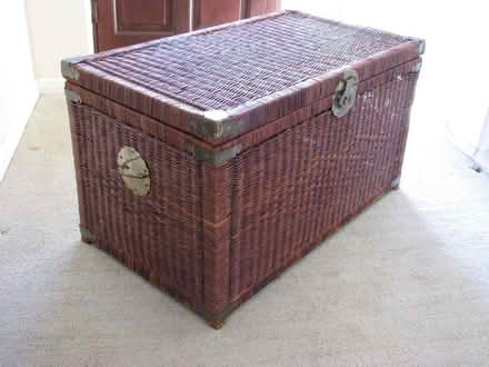 Photo of free Large wicker storage box. (Howe Green CM2) #1