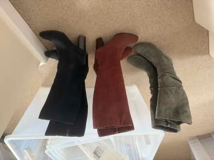 Photo of free Long suede boots size 6 (Epsom) #1