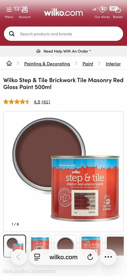 Photo of Masonry red gloss paint (Langley SL3) #1