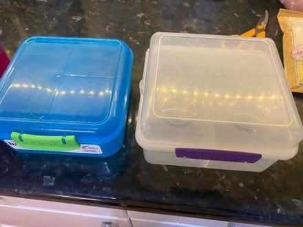 Photo of free Blue stoneware set + lunch boxes (South Beddington SM6) #4