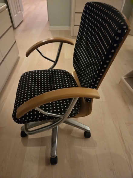 Photo of free Desk chair with arms on wheels (Glenview near Northbrook) #2