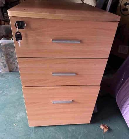 Photo of free Corner office desk and drawer set (Triangle HX6) #2