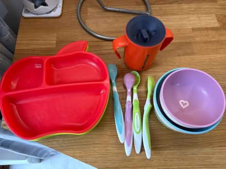 Photo of free Baby plates/cup/spoons (Spondon DE21) #1
