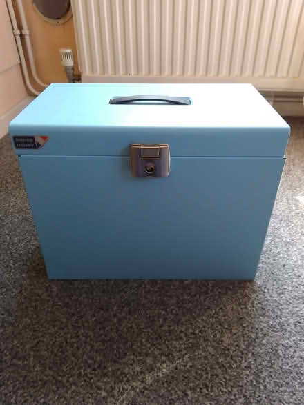 Photo of free Metal File Box with compartment dividers. (Moreton Hall IP32) #1