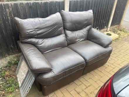 Photo of free Leather 2 seater sofa (Thorpe Hesley S61) #1