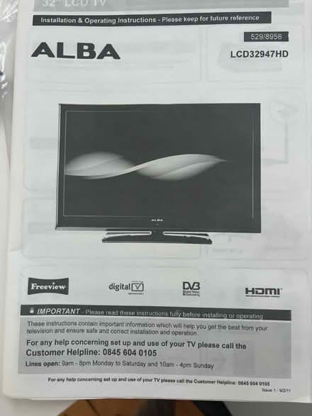 Photo of free Alba 32” TV (not Smart TV) (New Eltham SE9) #2