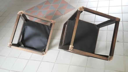 Photo of free Pair Designer Wood/Leather Chairs (Queenstown, near MRT) #4