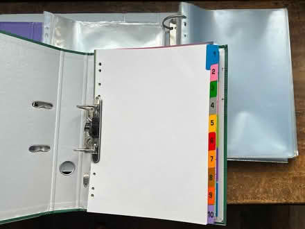 Photo of free Lever arch files pockets + dividers (North Sheen TW9) #2