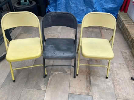 Photo of free 3 x foldable metal chairs (St Margarets TW1) #1