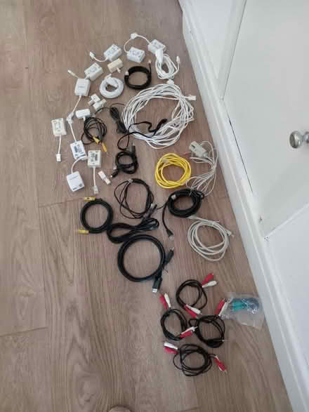Photo of free Variety of computing, telephone and hi fi cables (Dore S17) #1