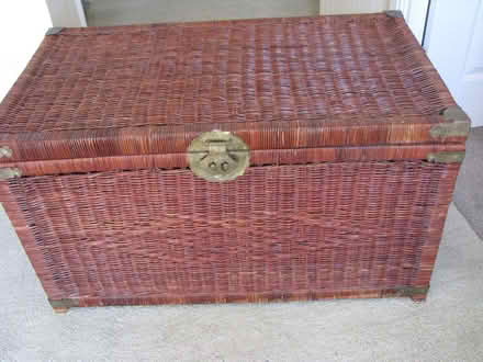 Photo of free Large wicker storage box. (Howe Green CM2) #2