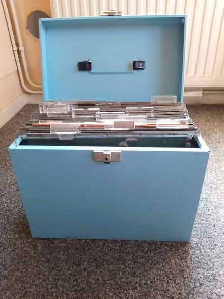Photo of free Metal File Box with compartment dividers. (Moreton Hall IP32) #2