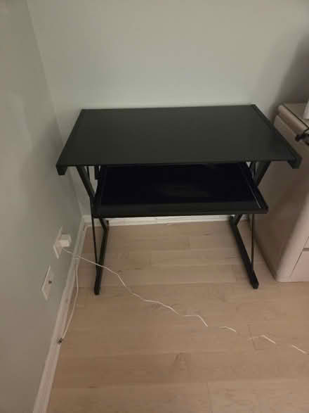 Photo of free Black glass computer table (Glenview near Northbrook) #1