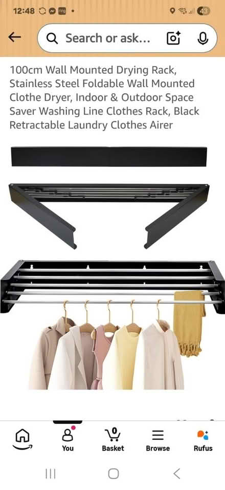 Photo of free Invisible Folding Clothes Rack (spondon DE21) #4