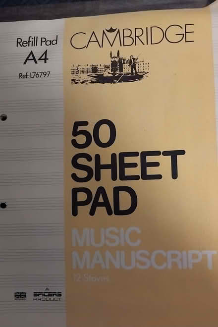 Photo of free Music manuscript paper (Finchley Church End N3) #1