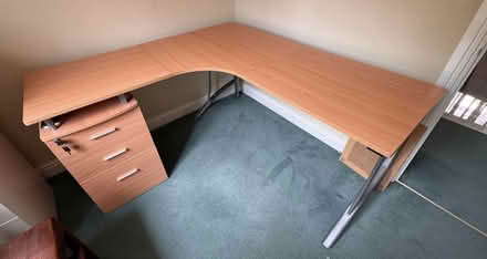 Photo of free Corner office desk and drawer set (Triangle HX6) #1