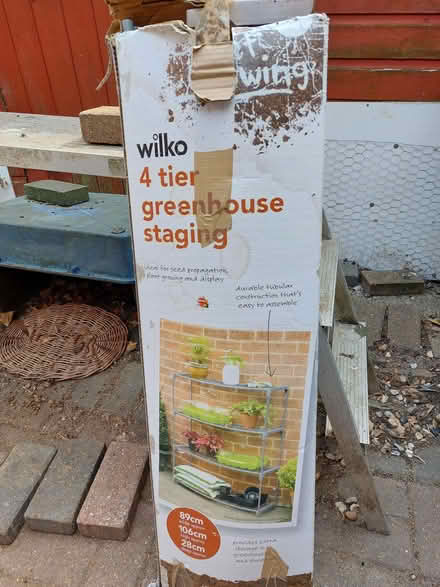 Photo of free Small greenhouse staging unit - in box although box tatty (Langdon Hills SS16) #2