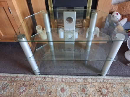 Photo of free Glass tv unit (Eaton Ford PE19) #1