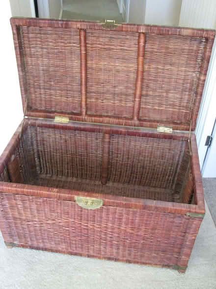 Photo of free Large wicker storage box. (Howe Green CM2) #3