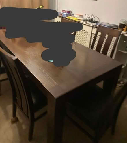Photo of free Large Dining table & chairs (Derby) #1
