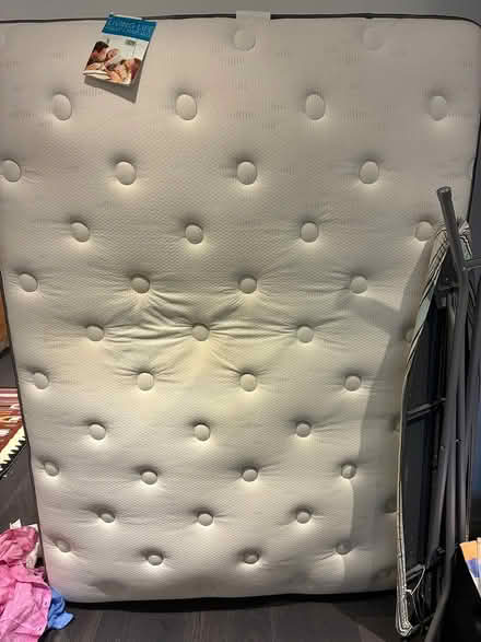 Photo of free Full size bed: mattress and frame (Westmount) #2