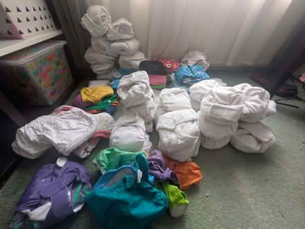 Photo of free Various washable cloth nappies, sizes 1 & 2, good condition (Hall Green B28) #1