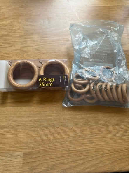 Photo of free Curtain pole rings with eye loops (AL6) #1