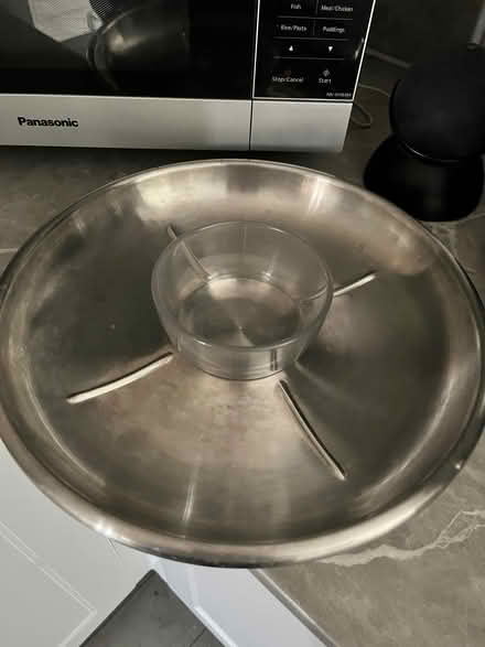 Photo of free Snacks and dip serving platter ~ brushed chrome (Chippenham SN14) #1