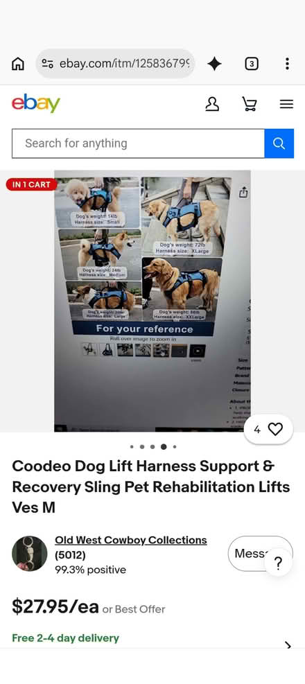 Photo of free Dog harness XL (Laurel heights) #2
