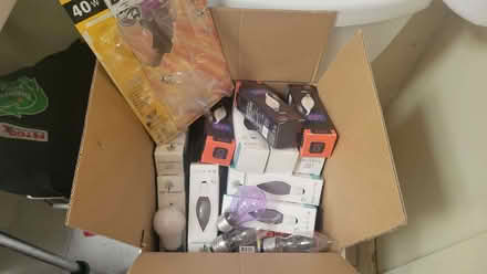 Photo of free Box of incandescent light bulbs (Beacon Hill, Boston) #1