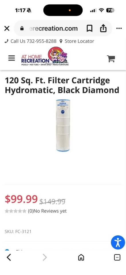 Photo of free Cartridge filter 120 (Belford) #1
