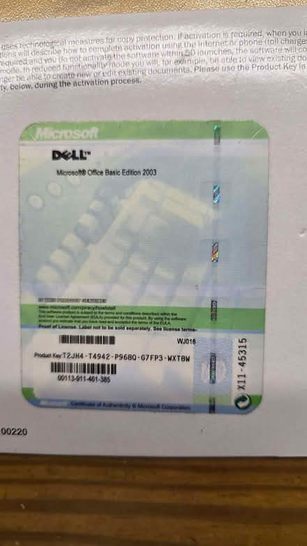 Photo of free Micrososoft Office Basic 2003 Software (Inchbrook GL6) #2