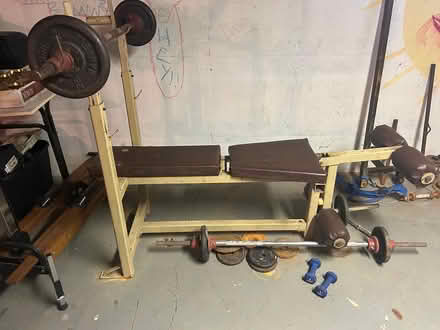 Photo of free wieghts and bench (Youngstown) #1