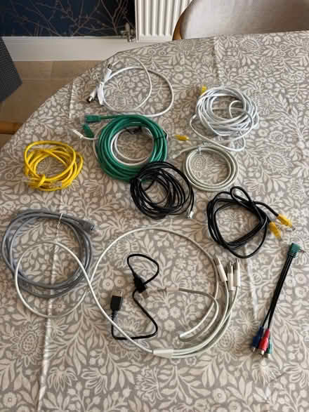 Photo of free Ethernet, audio and telephone cables (Nunnery Wood WR5) #1