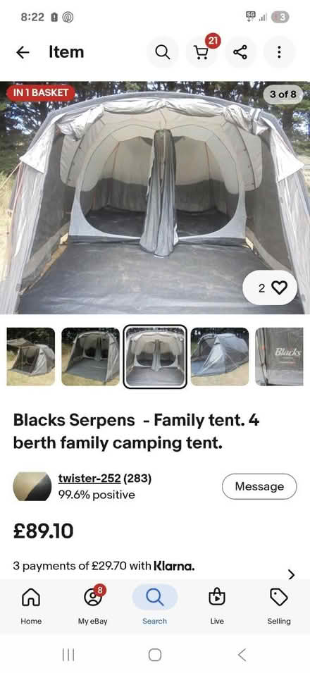 Photo of free Blacks 4 man tent (Morecambe LA4) #1