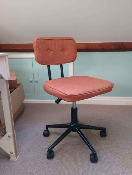 Photo of free Office chair, orange upholstery, from Habitat (Headingley LS6) #1