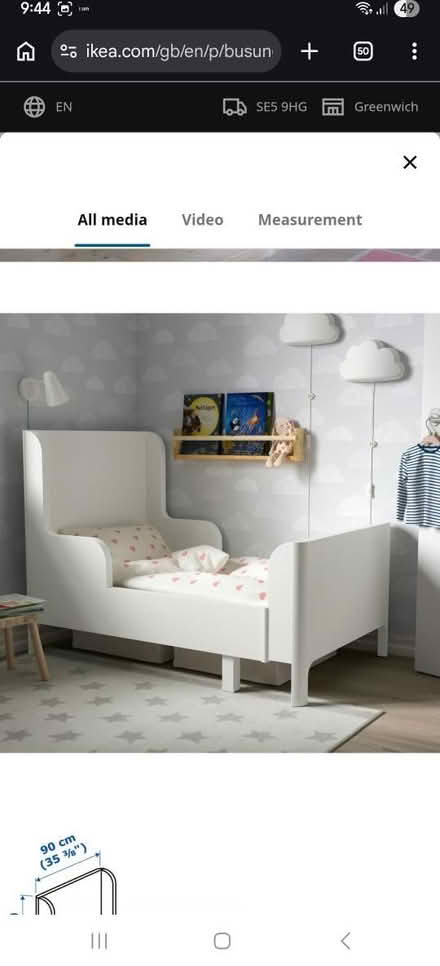 Photo of free ikea childs bed pink (camberwell SE5) #3