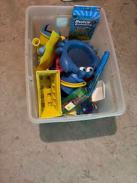 Photo of free Box full of sand and beach toys (Bishops Forest, Waltham) #1