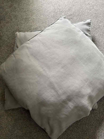 Photo of free Pair of grey cushions in good condition (Lingley Green WA5) #1