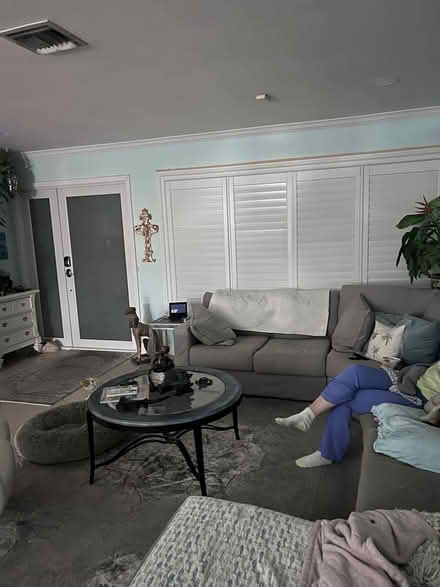 Photo of free Large gray sectional couch (Lake worth beach) #1