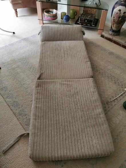 Photo of free Grey jumbo cord folding foam seat/mattress (Leighton Buzzard LU7) #2