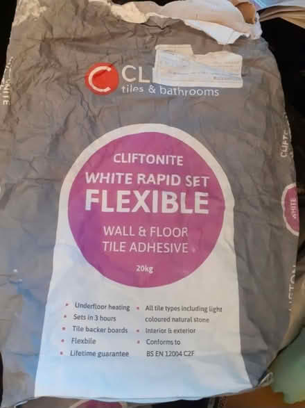 Photo of free Tiling and floor adhesive (Birmingham City Centre B1) #1